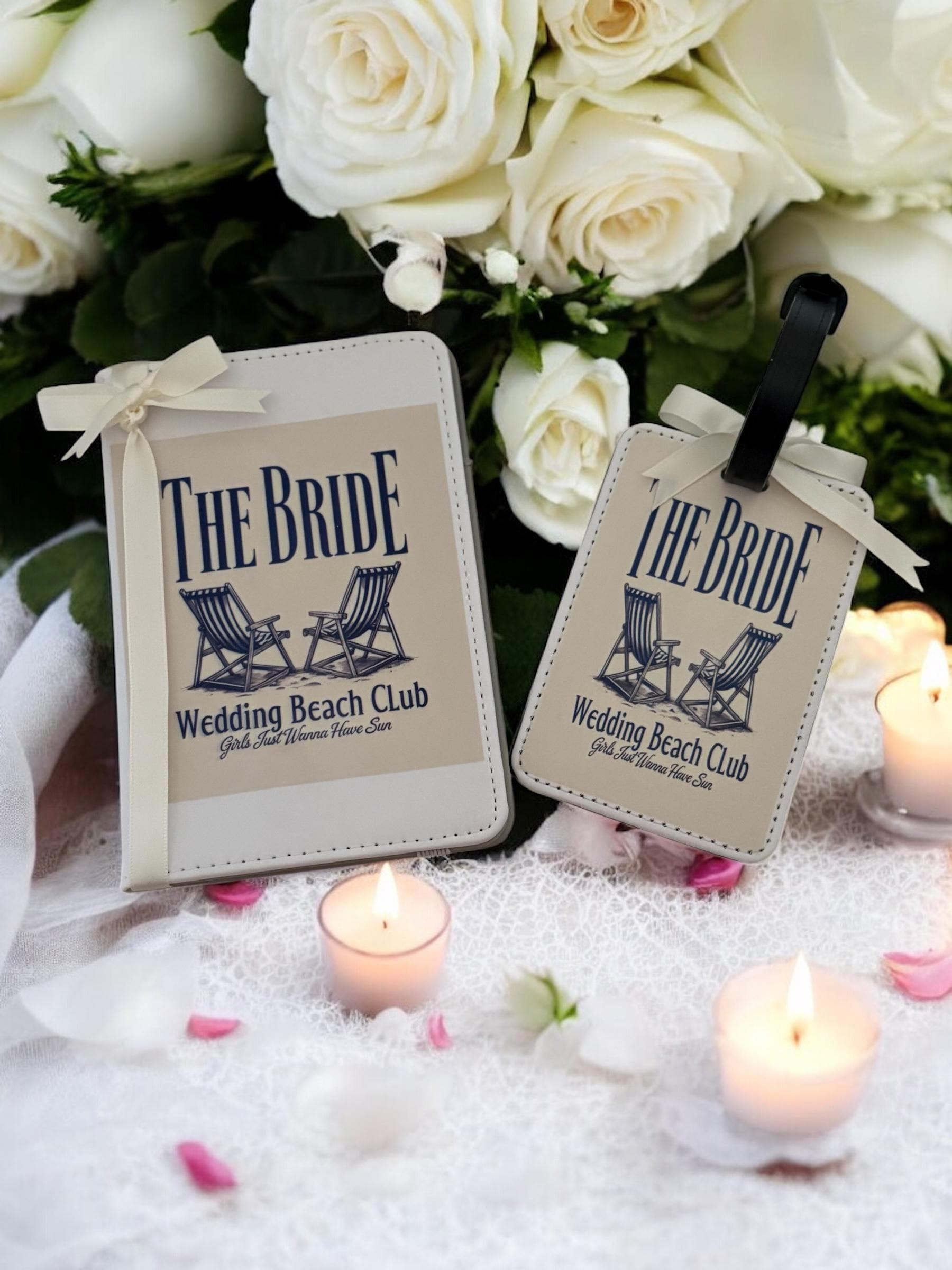 Personalised "The Bride" Beach Wedding/Hen Luggage Tag - Bridal Travel Accessory