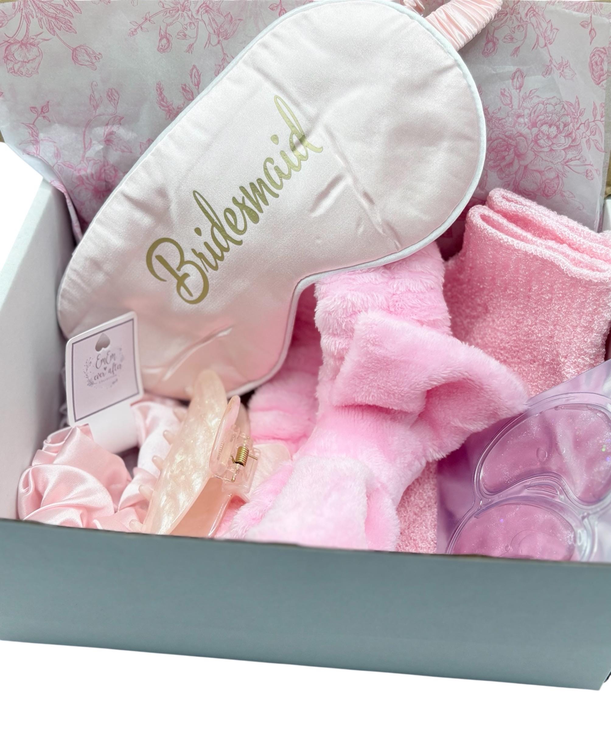 Bridesmaid Gift Box - Pink Night Before Wedding Box, Spa Box