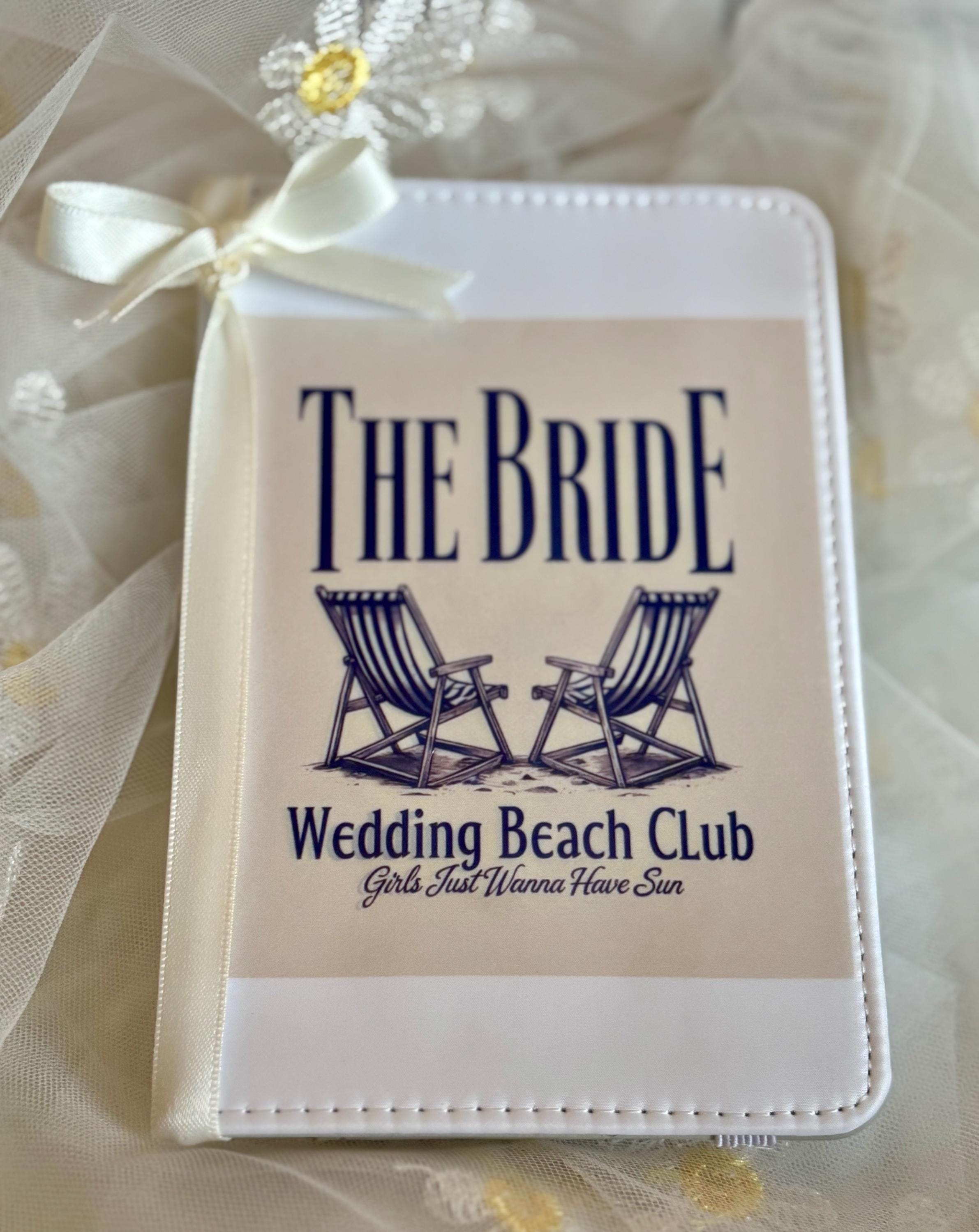 Beach Hen Party Passport Cover: Deckchair Design - "Girls Just Wanna Have Sun"