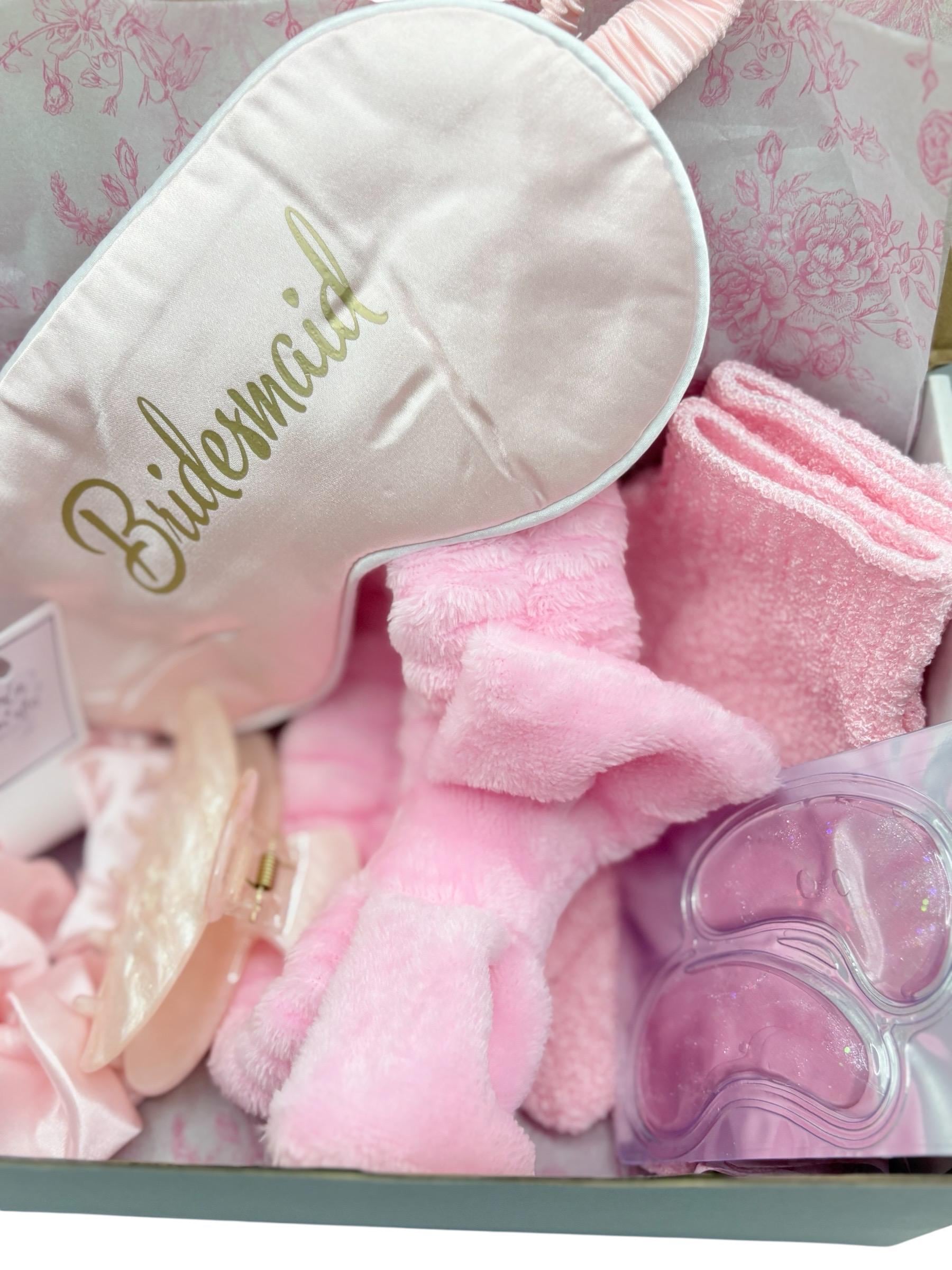 Bridesmaid Gift Box - Pink Night Before Wedding Box, Spa Box
