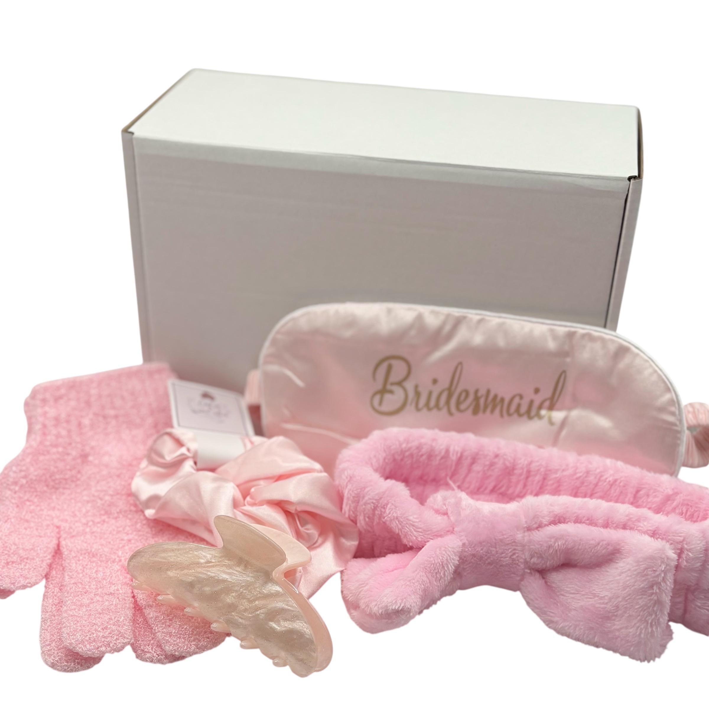 Bridesmaid Gift Box - Pink Night Before Wedding Box, Spa Box