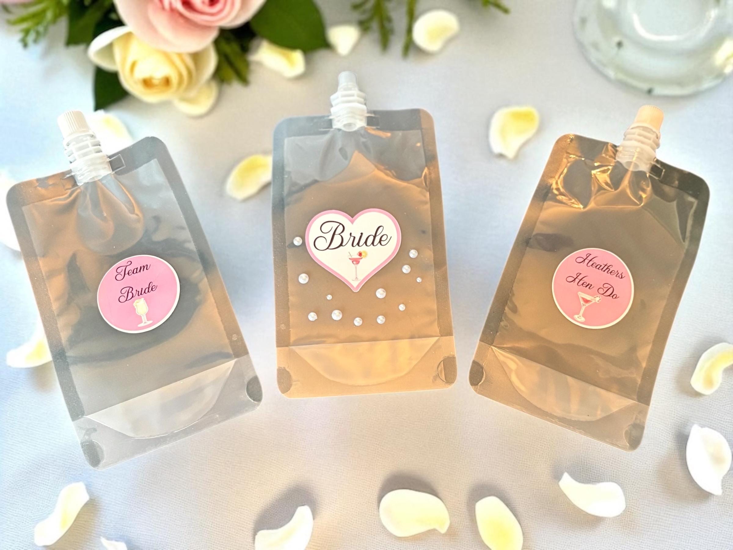 Personalised Reusable Drinks Pouch - Hen Party & Wedding Favour Gift
