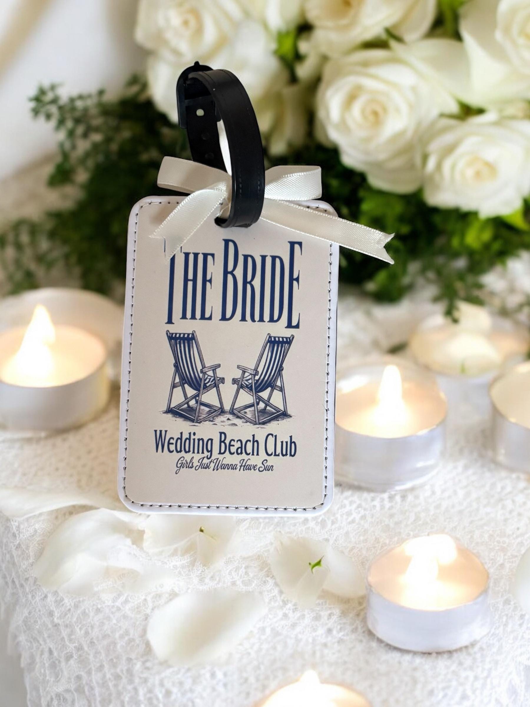 Personalised "The Bride" Beach Wedding/Hen Luggage Tag - Bridal Travel Accessory