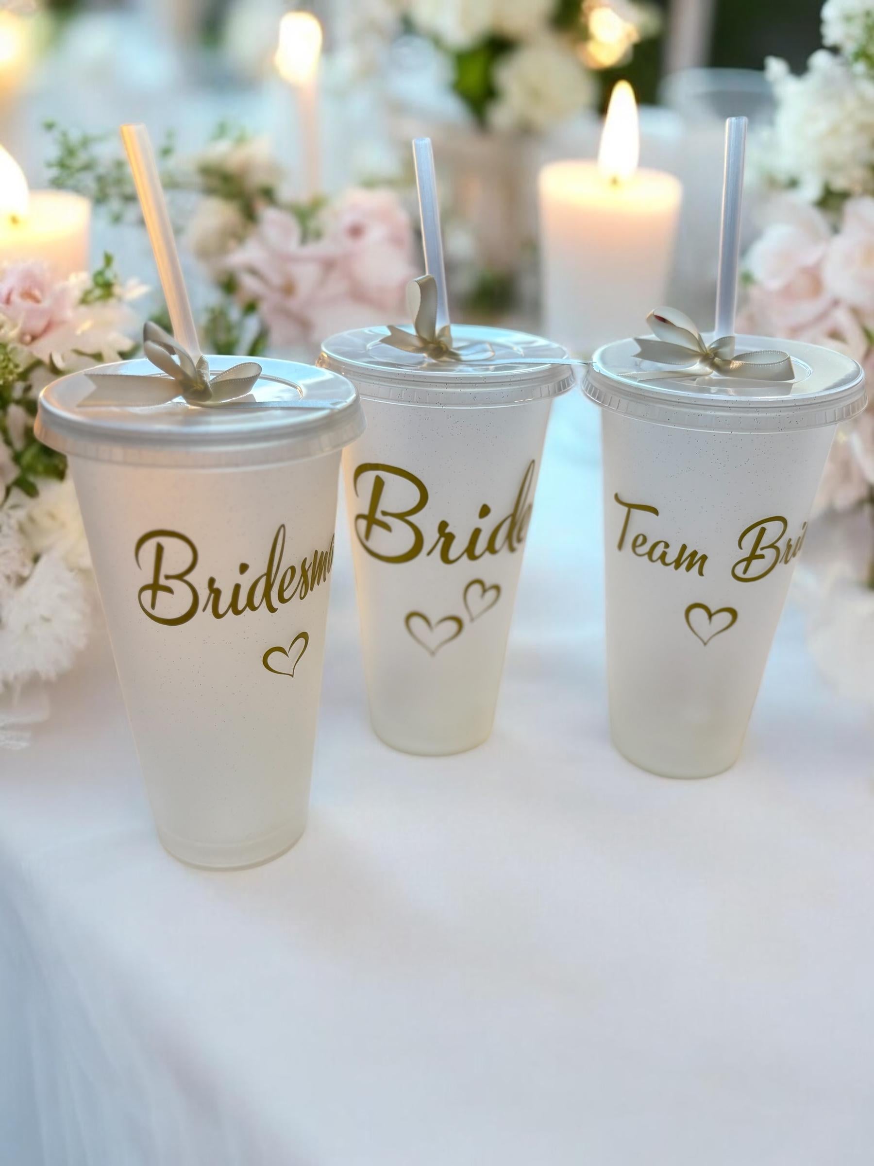 Personalised Bridal Party Tumbler - Bridesmaid & Hen Party Cold Cup Gift