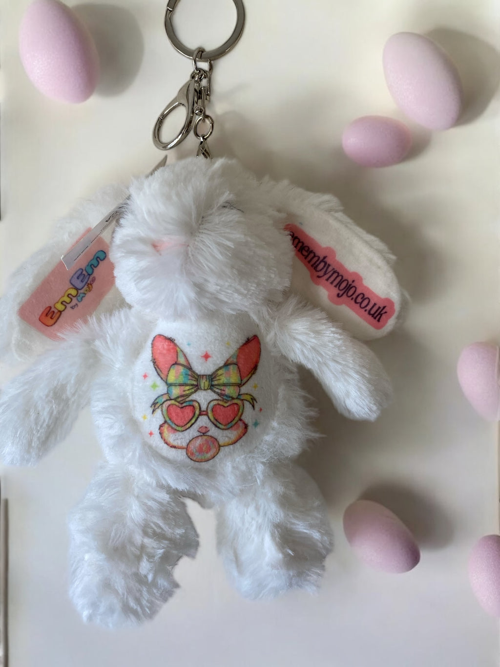 Personalised Plush Bunny Keyring - Flower Girl & Bridesmaid Gift Keepsake