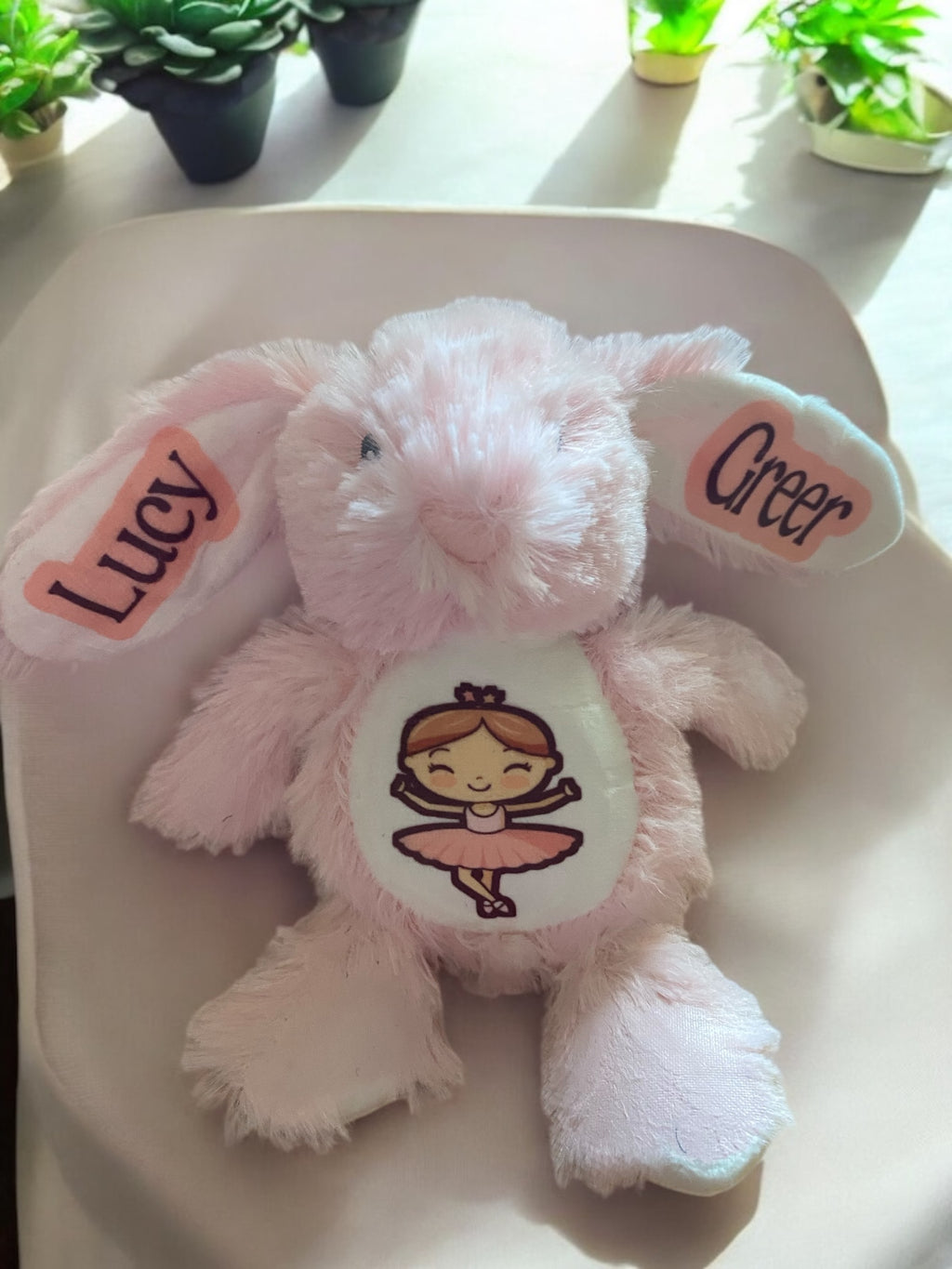 Personalised Plush Bunny Keyring - Flower Girl & Bridesmaid Gift Keepsake