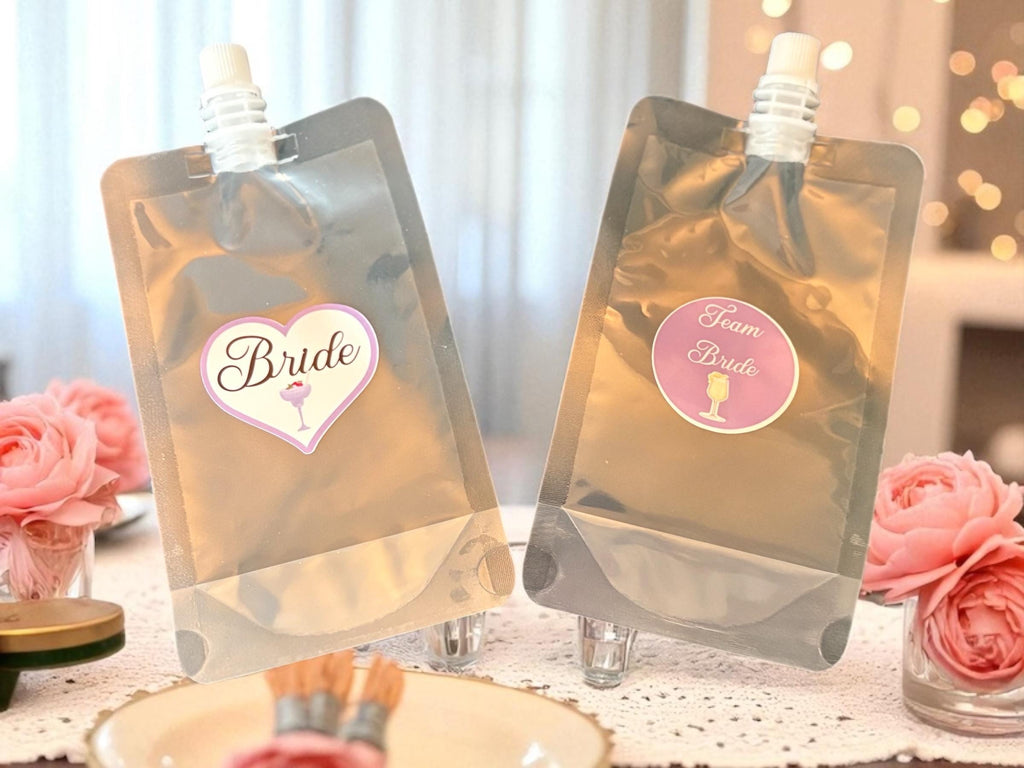 Personalised Reusable Drinks Pouch - Hen Party & Wedding Favour Gift